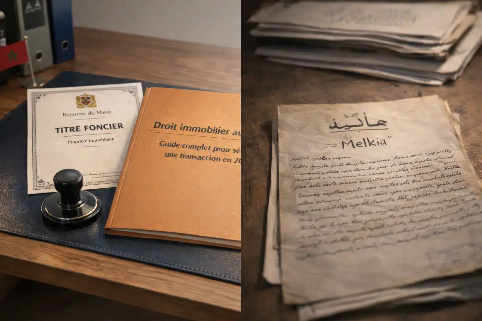 Documents officiels et Melkia au Maroc