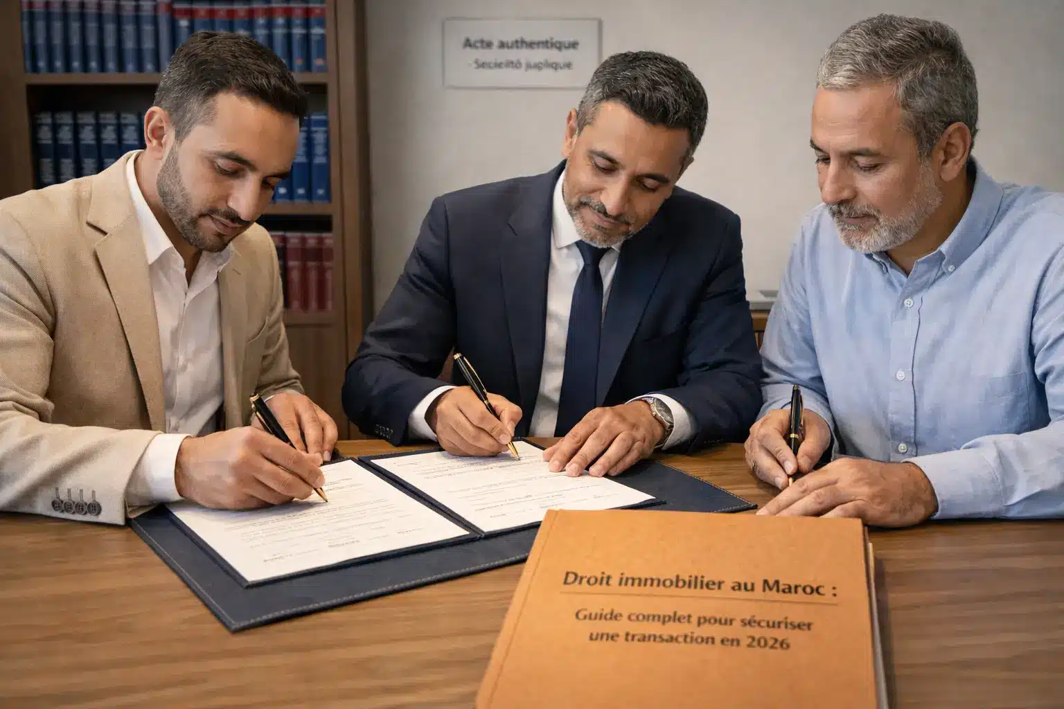 Signature d'acte immobilier au Maroc