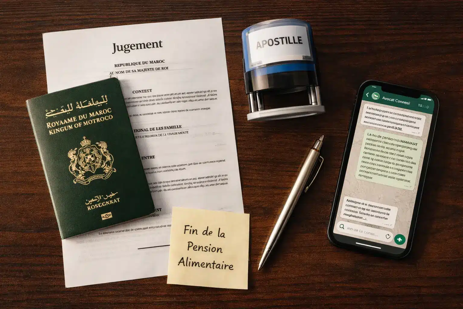 Ende der Unterhaltszahlungen, Wiederverheiratung der Ehefrau in Marokko