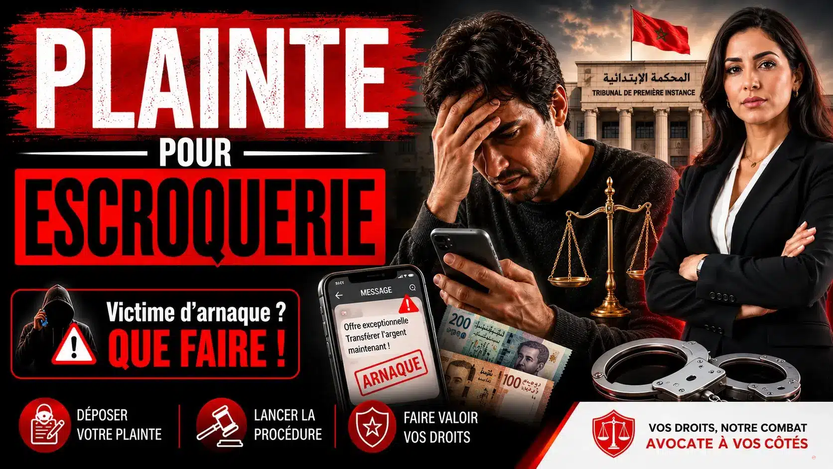 déposer une plainte pour escroquerie au Maroc