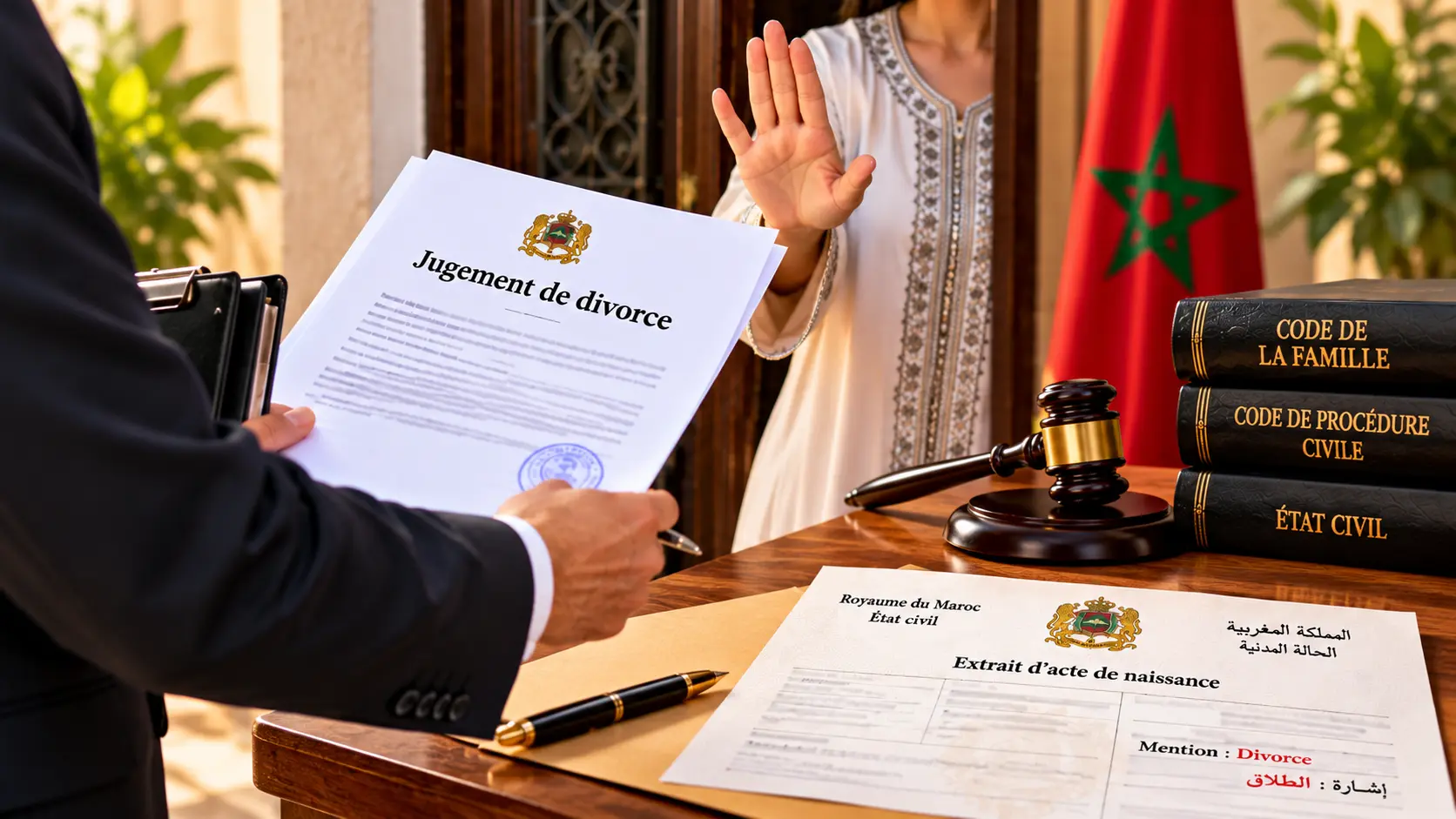 Notification d’un jugement de divorce au Maroc